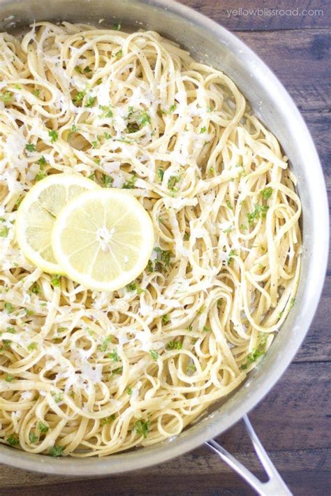 One Pan Lemon Garlic Pasta Yellow Bliss Road