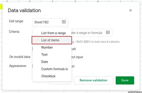 Cómo agregar una lista desplegable en Google Sheets GuiaWorkspace