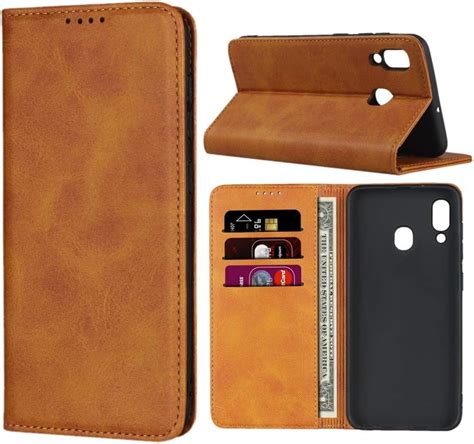 Sunyoo For Samsung A20 Casefor Samsung A30 Casecowhide Pattern Leather Magnetic