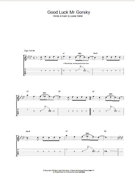 Good Luck Mr Gorsky By Sleeper Sheet Music For Guitar Tab At Sheet