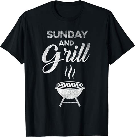 Sunday Funny And Grill Master Bbq Smoker Chef Grilling Dad T Shirt