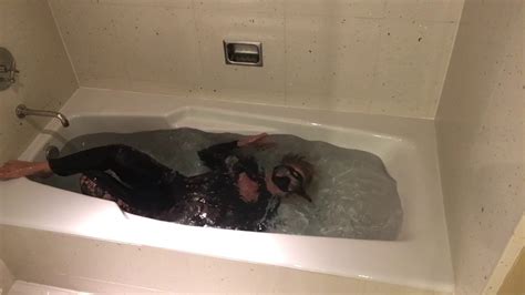 Trinamason Trying To Relax Practice Underwater Hot Bath With Crying