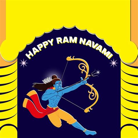 Premium Vector Happy Ram Navami Cultural Hindu Festival Wishes Celebration Card