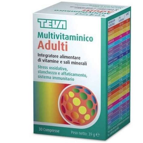 Teva Multivitaminico Adulti Integratore Vitamine Minerali 30 Compresse