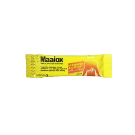 Maalox Oral Suspension Gastric And Heartburn Relief Sachet 4 3ml X 5 S