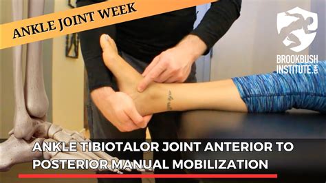 Ankle Tibiotalor Joint Anterior To Posterior Manual Mobilization Youtube