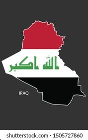 Sticker Outline Map Iraq Flag Iraq Stock Vector (Royalty Free ...