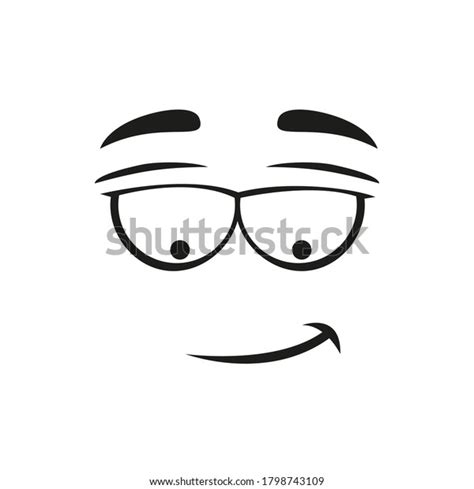 Irritatingly Smug Smirk Smile Emoticon Expression Stock Vector (Royalty Free) 1798743109 ...