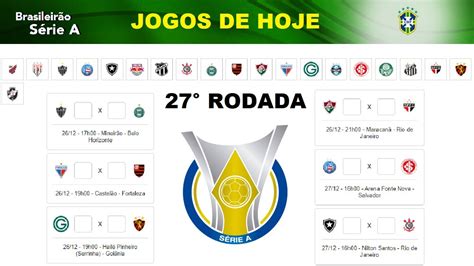 Jogos De Hoje Rodada Brasileir O S Rie A Youtube