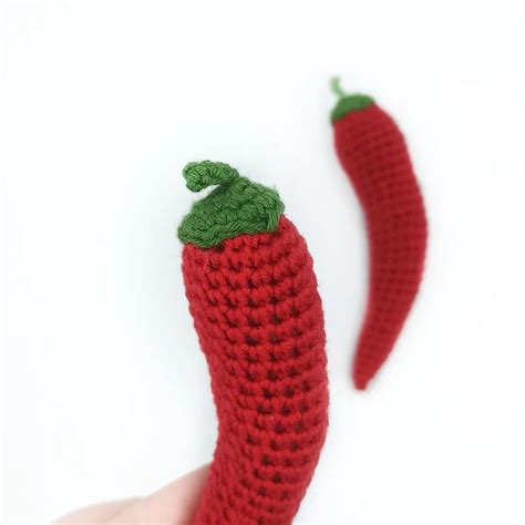 Chili Pepper Crochet Pattern Pdf Amigurumi Hot Pepper Pattern Crochet Chili Pattern Vegetables