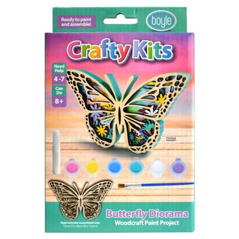 Boyle Industries Crafty Kits Woodcraft Diorama Butterfly Wholesale