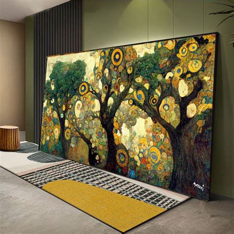 Baum Des Lebens Gustav Klimt Style Wandkunst Leinwand Wandkunstdruck