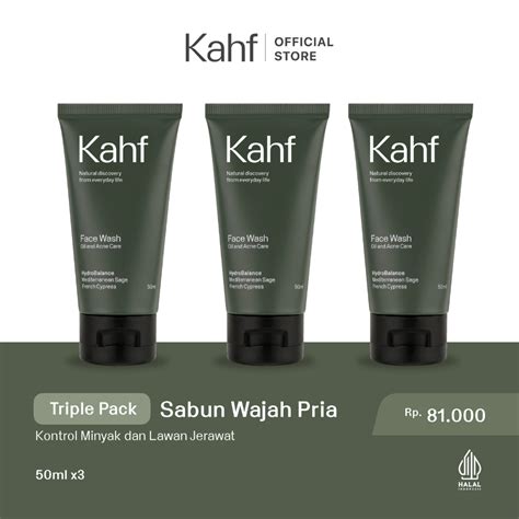 Jual Kahf Oil And Acne Care Face Wash Ml Triple Pack Sabun