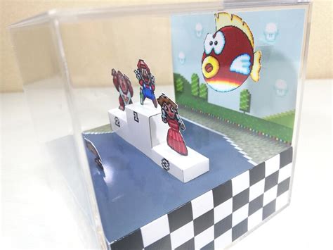 Super Mario Kart D Cube Diorama Hand Made Etsy