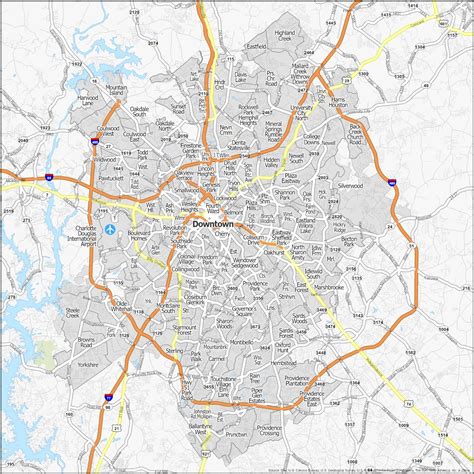 Charlotte Neighborhood Map - GIS Geography