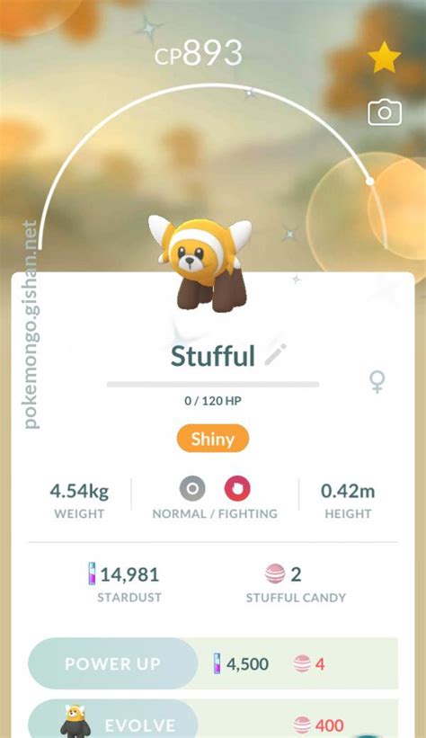 Shiny Stufful - Pokemon Go