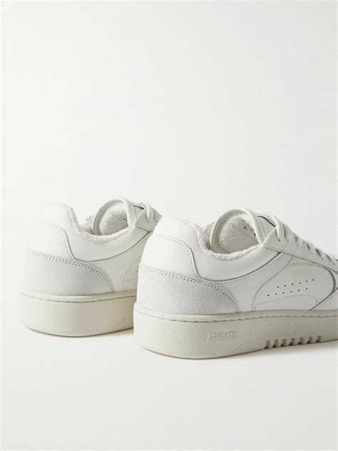 Axel Arigato Arlo Suede And Canvas Trimmed Leather Sneakers White