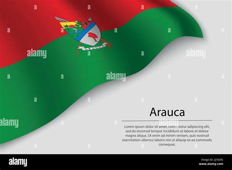 Wave flag of Arauca is a region of Colombia. Banner or ribbon vector ...