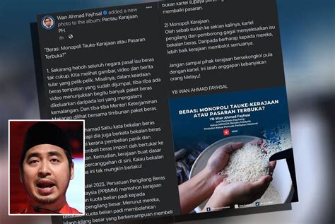 Jangan Sebelahi Kartel Pilih Monopoli Atau Pasaran Terbuka Wan Ahmad