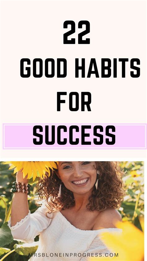 22 good habits for success – Artofit