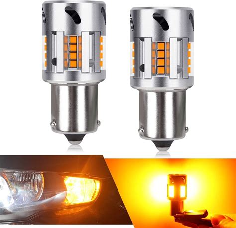 Gll Pcs Amber Bau S Led Turn Signal Bulbs Py Py W Led