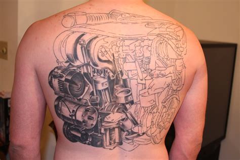 Car Engine Tattoo