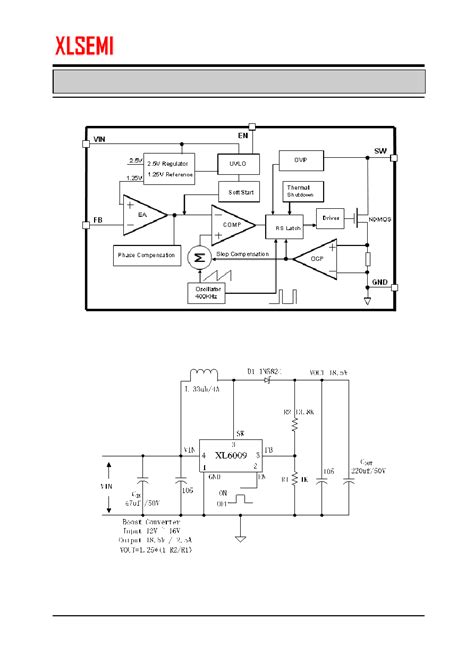 Xl6009e1 Datasheet 3 8 Pages Xlsemi 400khz 60v 4a Switching Current Boost Buck Boost