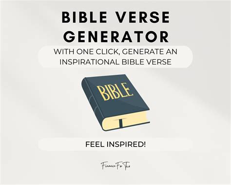 Bible Verse Generator Excel Etsy