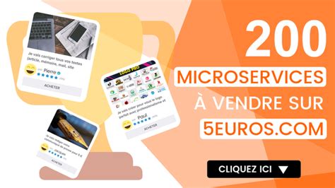 Je Vais Vous Donner Id Es De Microservice Vendre Sur Euros