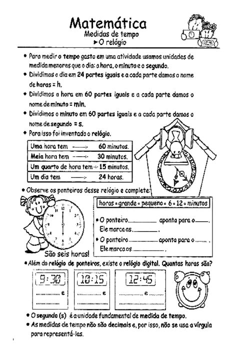 Atividade Sobre Medidas De Tempo Ano Revoeduca