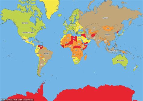 Most Dangerous Places In The World Map