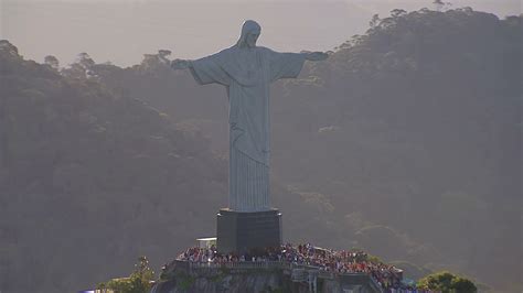 Aerial View Of Christ Redemeer Statue Rio De Stock Footage SBV ...