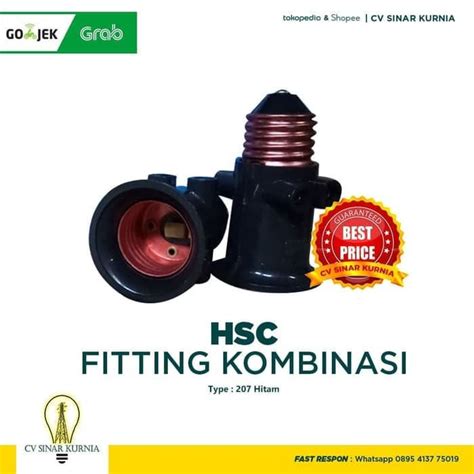 Jual Fitting Kombinasi Dari Bahan Kuningan Merk HSC 207 Warna Hitam