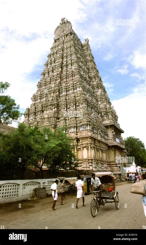 India Tamil Nadu Madurai religion Shree Menakshi hindu Temple 50m high ...