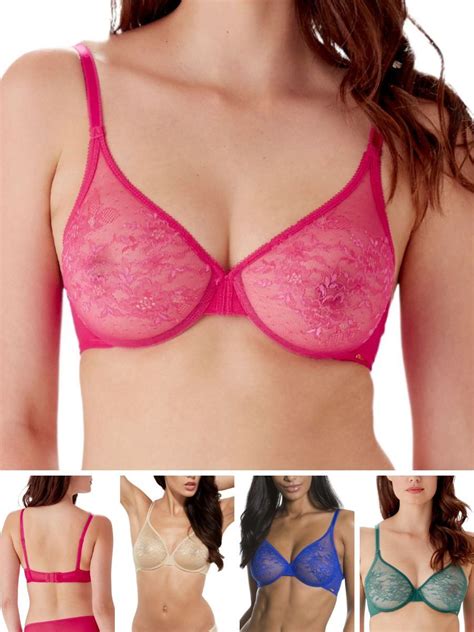 Gossard Glossies Lace Bra Underwired Non Padded Sexy Sheer Bras