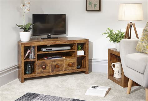 jakarta corner tv unit hardwood effect home detail uk