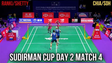 Bwf Sudirman Cup Day Match Satwik Chirag V Chia Soh India