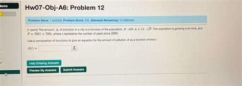 Solved Lems Hw Obj A Problem Problem Value Chegg