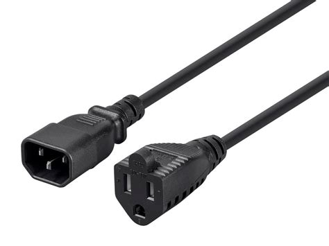 Monoprice Desktop Computer Power Cord Iec 60320 C14 To Nema 5 15r