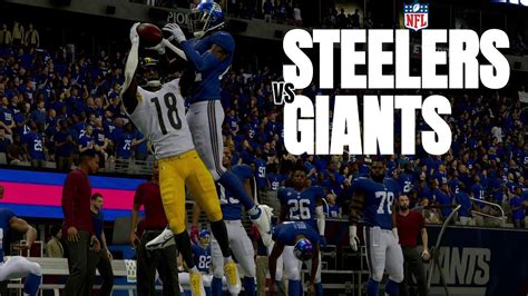 PITTSBURGH STEELERS Vs NEW YORK GIANTS YouTube