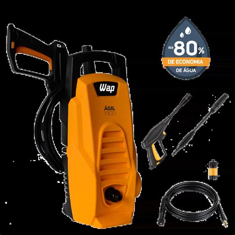 Lavadora de Alta Pressão WAP Ágil 1800 1400W Economiza Água e com Trava