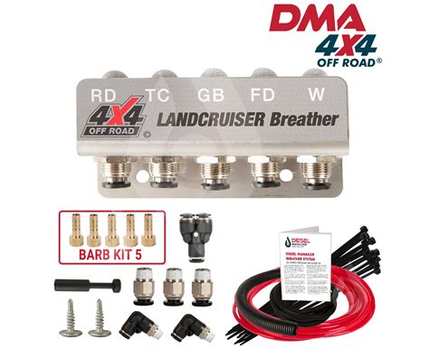 DMA Diff Breather Kit 5 Port Toyota Landcruiser 200 Serier Incl