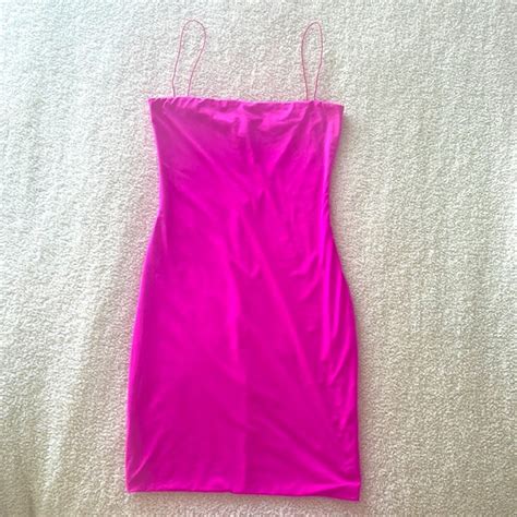 Meshki Dresses Meshki Mia Thin Strap Bodycon Dress Hot Pink Poshmark