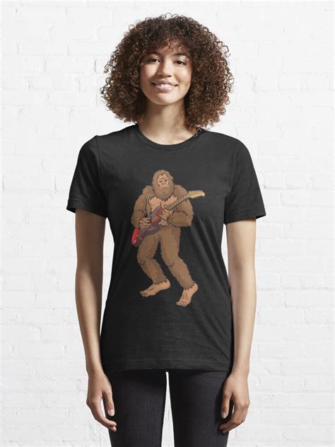 Bigfoot Playing Guitar Sasquatch Guitarist T Shirt For Sale By Sinjy