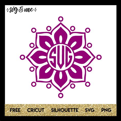 Mandala Monogram Svg Cricut