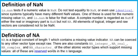 Nan In R Explained Example Code Is Nan Function Replace Remove