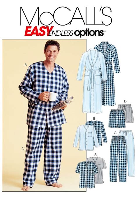 Sewing Pattern For Men S Pajama S And Robe Men S Etsy Pajama