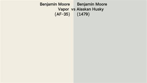 Benjamin Moore Vapor Vs Alaskan Husky Side By Side Comparison