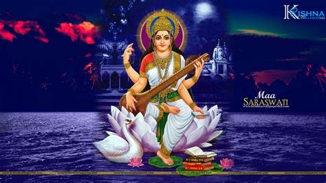 Full Hd Image Of Maa Saraswati (#3039613) - HD Wallpaper & Backgrounds ...