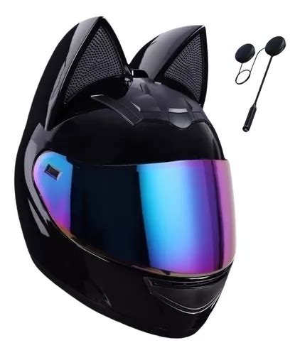 Casco Con Orejas De Gato Cascos Para Moto Hnj Con Bluetooth Meses Sin